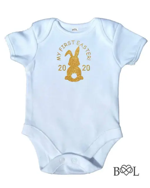 Baby Boys My First Easter 2020 Vest Babygrow Bodysuit Cute Gift Bunny Newborn