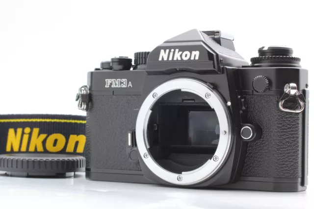 Grid Screen [MINT w/ Strap] Nikon FM3A Black 35mm SLR Film Camera Body JAPAN