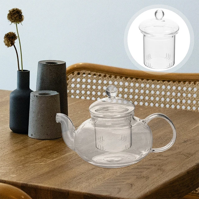 Glass Tea Colander Teapot Filter Fine Mesh Strainer Clear Tea Kettle Coffee