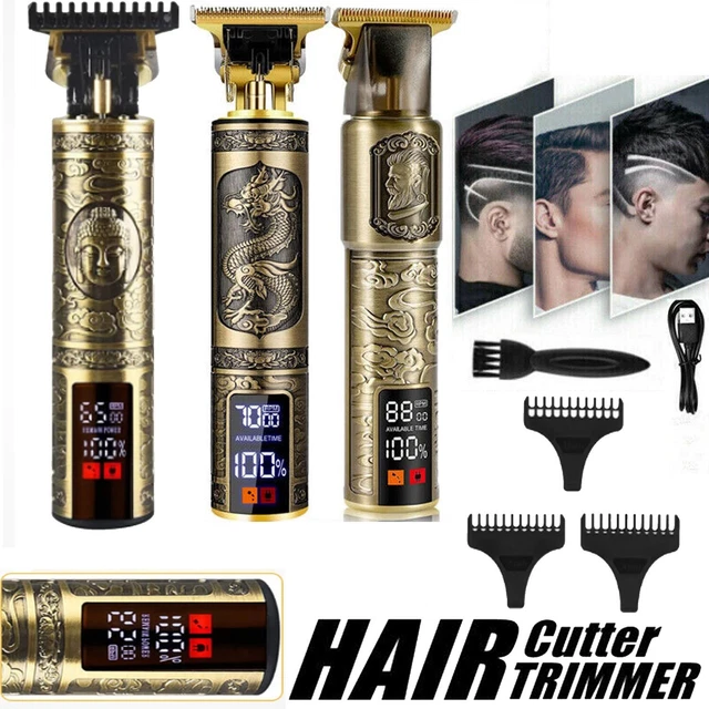 Men's Styling Electric Hair Trimmer Clipper Beard Shaver Cutting LCD Display AU