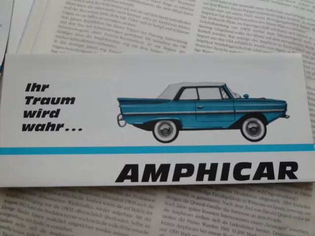 AMPHICAR  Einsatzwagen PROSPEKT  1960  Archiv Verlag