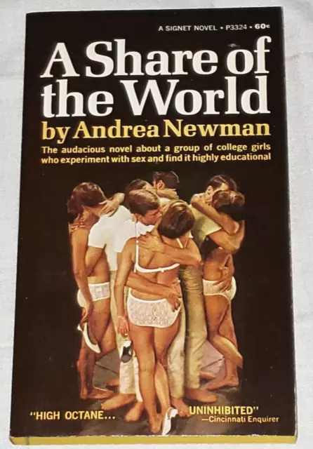 A SHARE OF THE WORLD by ANDREA NEWMAN 1965 Signet 1st Print PB Alt Cover Erotic