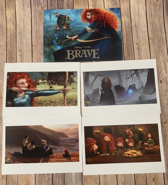 EXCLUSIVE DISNEY PIXAR BRAVE Collectible Lithographs Prints Art Set of