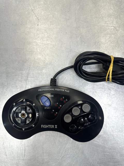 Manette Sega Megadrive Genesis Competition Pro - Noire, Occasion, Connectique Péritel