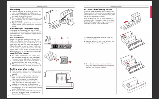 Husqvarna Viking Designer 1 Sewing Embroidery Machine User Guide Manual-on CD 3