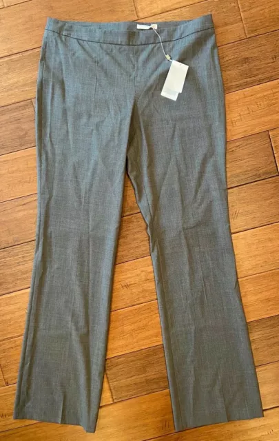 Hugo Boss Tulea Side Zip Trouser Pants Stretch Wool Gray Sz 10 $255 NWT