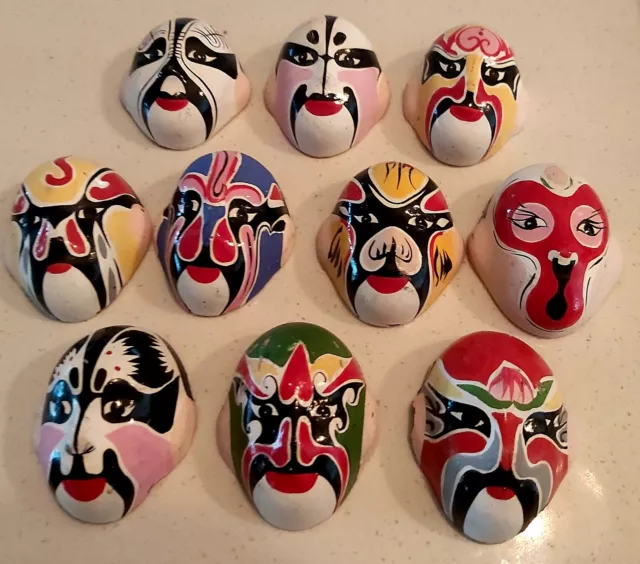 Kabuki Lot Of 10 Mini Masks
