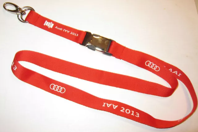 Audi Ringe IAA 2013 Fehldruck Schlüsselband Lanyard NEU (Sparpreis)