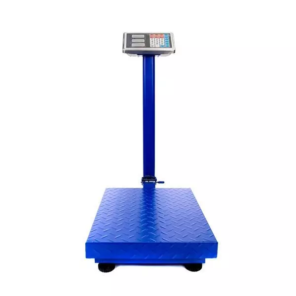 300KG/661lb Weight LCD Digital Personal Floor Postal Platform Scale Blue US Plug