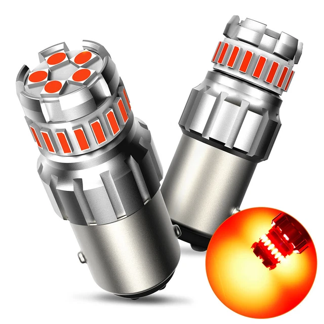 2Pcs 1157 LED Red Bright Brake Tail Stop Light Parking Bulb Lights AUXITO BAY15D