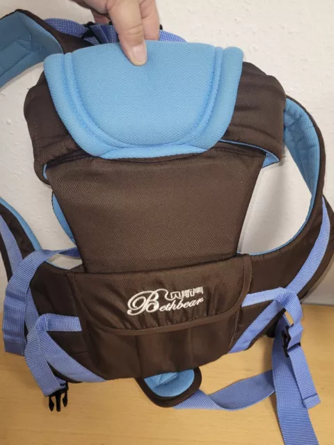 Bethbear Babytrage  Braun/Blau