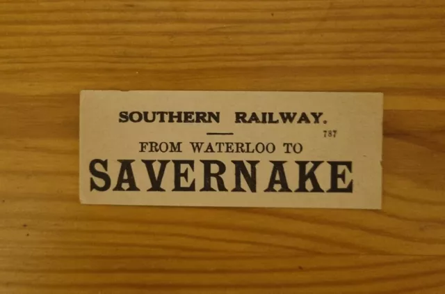 Railway Southern Railway Savernake Luggage Label