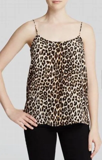 Equipment Femme Leopard Cheetah Print Silk Cami Tank Top Women's Small