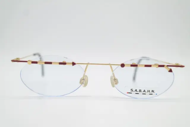 Vintage Lunettes S. A. B. A.H.N 217 Or Rouge Démi Monture Lunettes