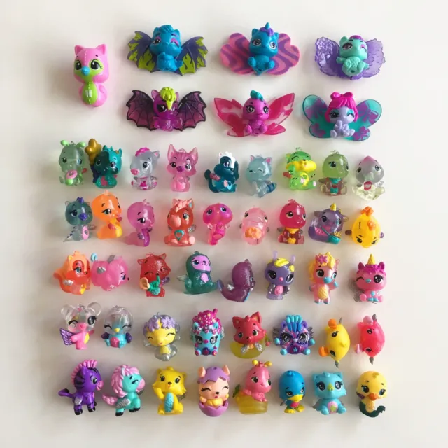 50 Hatchimals CollEGGtibles Clear Sparkly Glitter Wilder Wings Mini Figures Lot