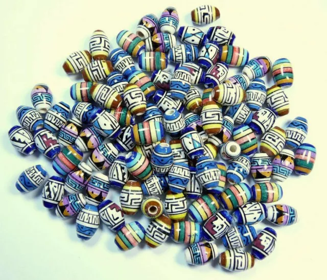 MIX Inka Handwerkskunst peruanische handbemalte Keramik Perlen Charito Arte Neu