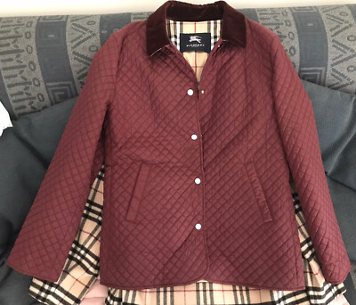Giacca trapuntata Burberry Donna color prugna taglia Small 
