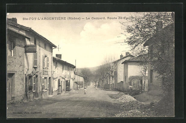 CPA Sainte-Foy-l´Argentiére, le Camard, Route de Feurs