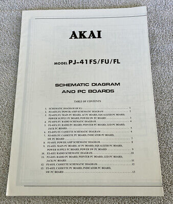 AKAI PJ-43 Fs/Fu/Manual De Reparación De Servicio Original esquemático Fl 