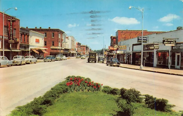 Decatur AL Alabama Downtown Main Bank Street 2nd Avenue 1960s Vtg Postcard Z7
