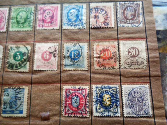 Altes Briefmarken Lot von Schweden Frimärken från Sverige 2