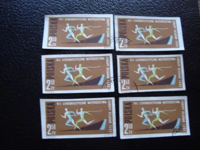 POLOGNE - timbre yvert et tellier n° 1204 x6 obl (A03) stamp poland (E)