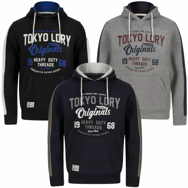 Tokyo Laundry Mens Hoodie Graphic Logo Print Hooded Sweater Top Hoody Sweatshirt
