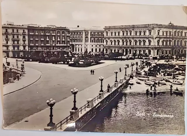 BARI antica Cartolina - LUNGOMARE  ,anni '50  - LO BUONO -animata