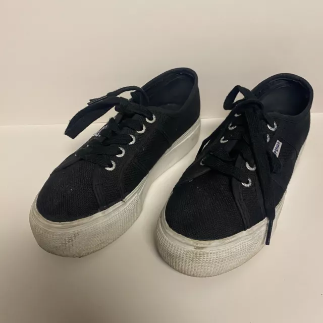 Superga 2790 COTW Black and White Platform Women's Sneakers Sz 6 S0001L0