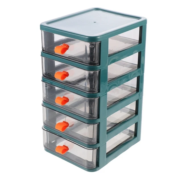 Plastic Vanity Organizer Drawer Storage Box Desk Chest of Drawers
