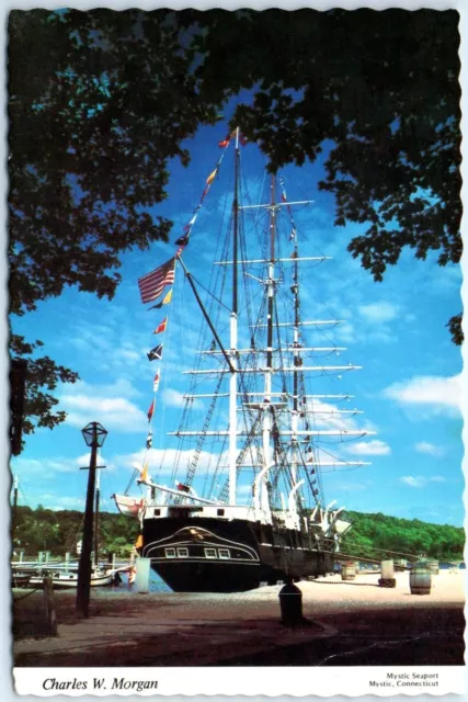 Postcard - Charles W. Morgan, Mystic Seaport - Mystic, Connecticut