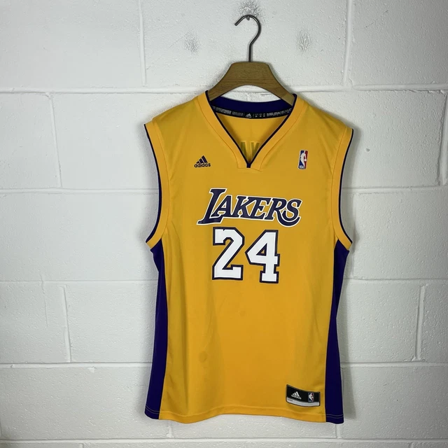 Adidas Los Angeles Lakers Jersey Mens Medium Yellow #24 Kobe Bryant Nba  2012/13 £29.95 - Picclick Uk