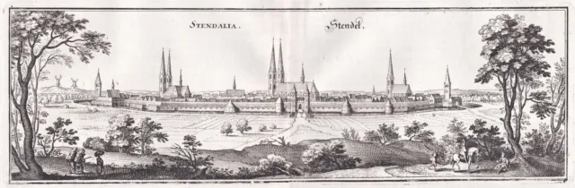 Stendal Altmark Sachsen-Anhalt Merian Kupferstich engraving 1650