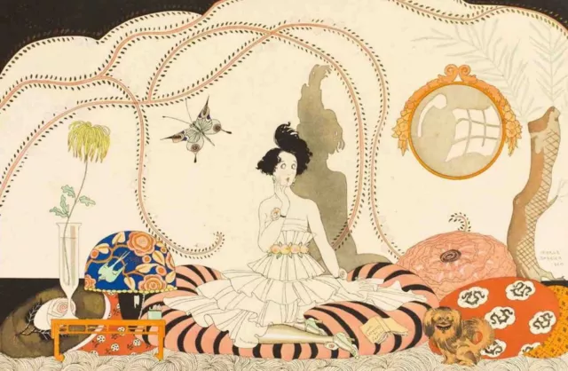 Ou L`Appartement A La Mode : Georges Barbier : Archival Quality Art Print 11x17