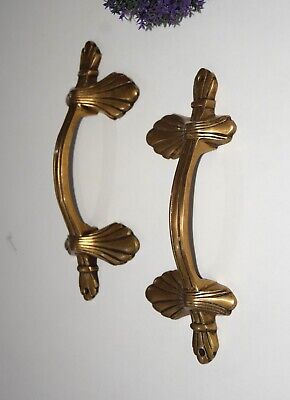 Brass Feather Shape Almirah Door Handles Leaf Design Gift Arch Window Pull HK247 3