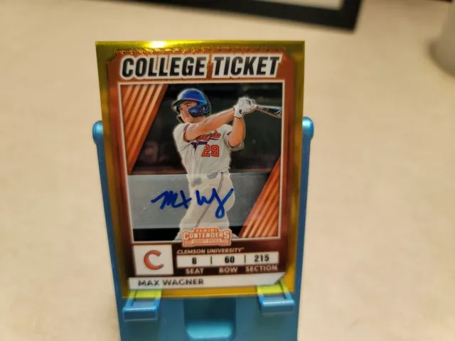2022 Elite Extra Edition College Tickets Optic Signatures /99 Max Wagner Auto