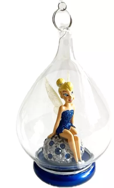 Tinker Bell Christmas Bauble in blue 25th Anniversary, Disneyland Paris rare