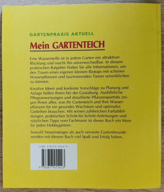 MEIN GARTENTEICH VON Wolfgang Seitz Buch Zustand sehr gut EUR 1,00