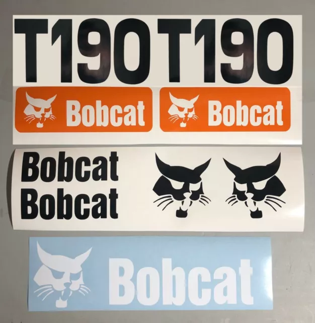 Bobcat T190 (SET OF 7) Skid Steer Replacement Aftermarket Vinyl Decal Sticker 2