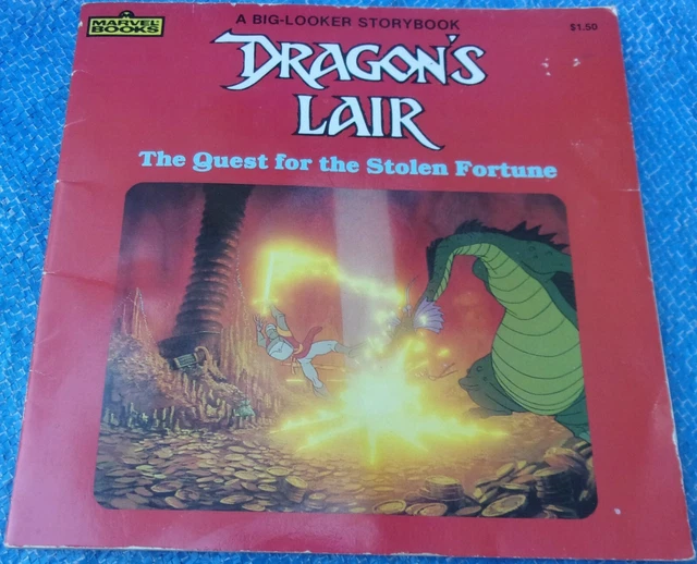 1984 Marvel Dragons Lair The Quest For The Stolen Fortune Vintage Storybook Book