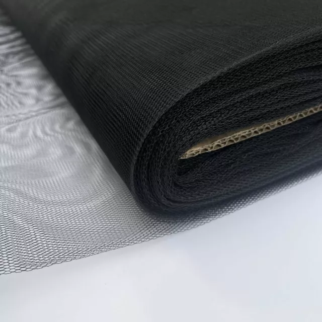 Black Mesh Fabric 300CM Wide Strong durable Nylon - Free Fabric Samples UK  Stock