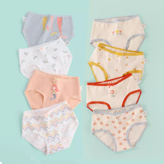 Toddler Little Girls Underwear Panties 6-Pack Baby Briefs Soft Cotton Short  Pant