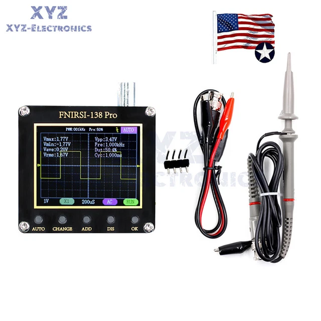 FNIRSI-138 PRO DIGITAL Handheld Oscilloscope 200KHz Analog Bandwidth ...