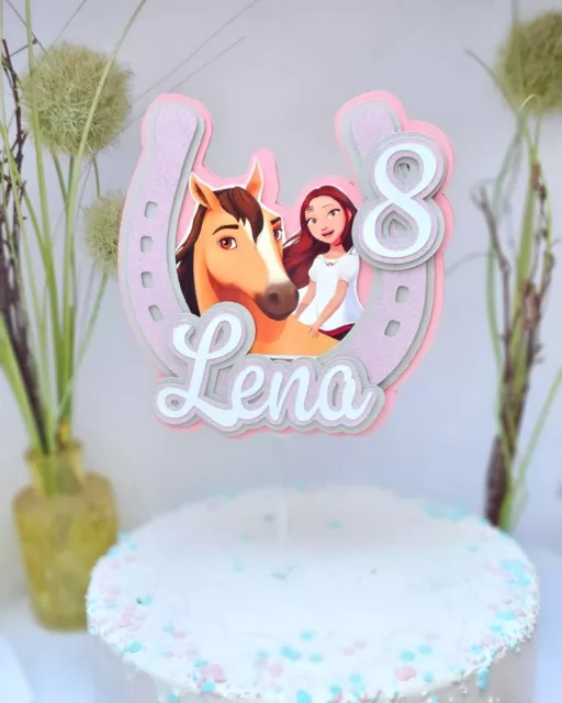 Personalisierte Spirit CakeTopper, Tortenfigur Kuchendeko Geburtstag Dekor Pferd