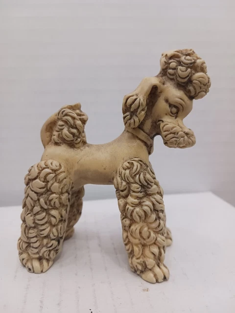 Vintage Resin Poodle Figurine Made In Italy