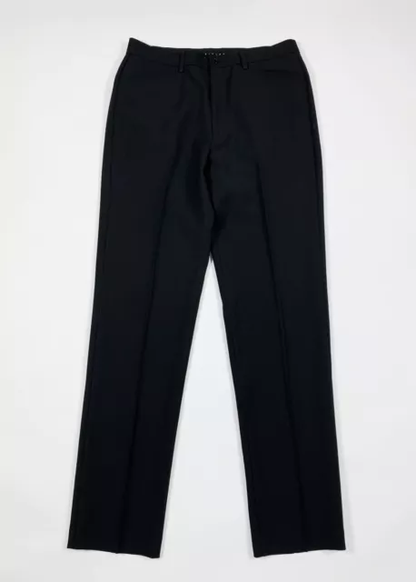 Sisley pantalone donna usato W34 tg 48 eleganti gamba dritta fashion black T8671