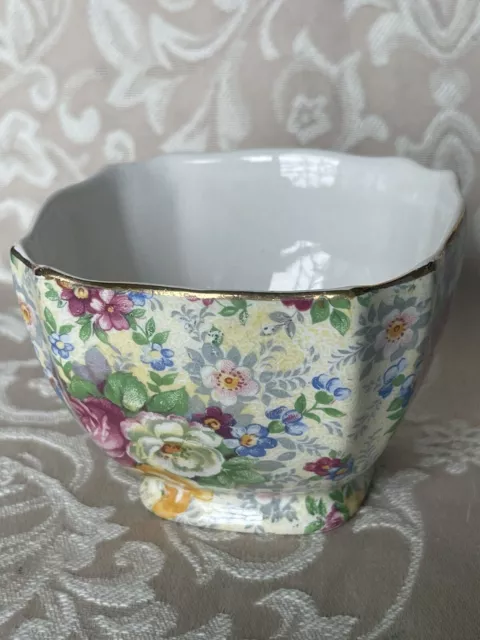 Lord Nelson Ware Floral Rose Time Chintz Sugar Dish Made In England 3