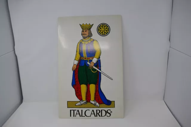 Locandina Pubblicitaria Italcards 30 x 47 - Re delle Carte Napoletane - Anni '80