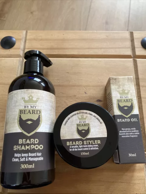 By My Beard 300 ml shampoo, olio 30 ml e crema styling 150 ml da uomo vegano