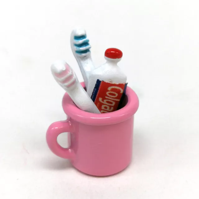 Dollhouse Miniature Mini Toothpaste & Toothbrush Model Bathroom Accessory Decor